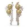 Image 2 : 6.17 ctw Diamond & Pearl Earrings 18K Rose Gold