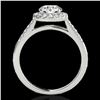 Image 2 : 2 ctw Certified Diamond Solitaire Halo Ring 10k White Gold