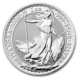 2020 Great Britain 1 oz Silver Britannia BU