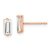 Image 1 : 10K Rose Gold Polished Cubic Zirconia Stud Earrings - 51 mm