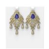 Image 1 : 15.15 ctw Sapphire & Diamond Earrings 18K Yellow Gold