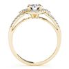 Image 2 : 0.75 ctw Certified VS/SI Diamond Micro Pave Ring 18k Yellow Gold