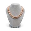 Image 2 : Pink Freshwater 18/19" Double-Strand Pearl Necklace, 8.5-9.0mm