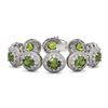 Image 1 : 44.22 ctw Tourmaline & Diamond Victorian Bracelet 14K White Gold