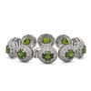 Image 2 : 44.22 ctw Tourmaline & Diamond Victorian Bracelet 14K White Gold