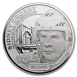 2017 Grandeur 1 oz Silver Hockey: Crosby (Frosted)