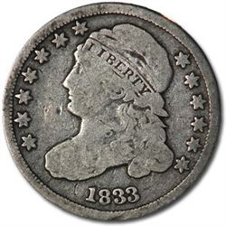 1833 Capped Bust Dime Fine