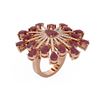 Image 1 : 11.74 ctw Ruby & Diamond Ring 18K Rose Gold