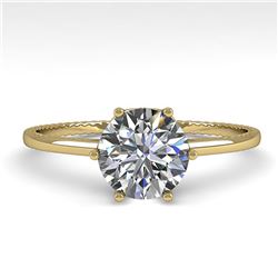 1.0 ctw Certified VS/SI Diamond Ring 14k Yellow Gold