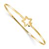 Image 1 : 14k Yellow Gold Brushed & Polished Stars Slip On Bangle