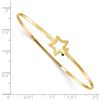 Image 2 : 14k Yellow Gold Brushed & Polished Stars Slip On Bangle