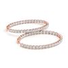 Image 1 : 8 ctw Diamond VS/SI Certified 32 MM Hoop Earrings 14k Rose Gold