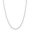 Image 1 : 14k White Gold 3.2 mm Cable Chain - 30 in.