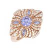 Image 3 : 2.32 ctw Tanzanite & Diamond Ring 18K Rose Gold
