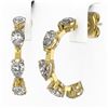 Image 3 : 3.5 ctw Pear Cut Diamond Designer Earrings 18K Yellow Gold