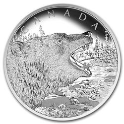 2016 Canada 1/2 kilo Proof Silver $125 Roaring Grizzly Bear