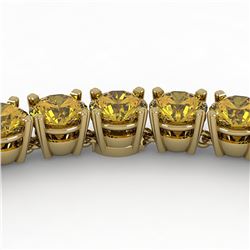 30 ctw Certified Fancy Yellow SI Diamond Necklace 14K Yellow Gold