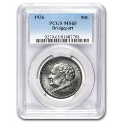 1936 Bridgeport Centennial Half MS-65 PCGS