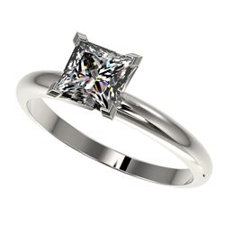1.25 ctw Certified VS/SI Quality Princess Diamond Ring 10k White Gold