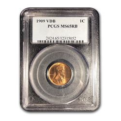 1909 VDB Lincoln Cent MS-65 PCGS (Red/Brown)