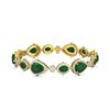 Image 3 : 33.90 ctw Emerald & Diamond Bracelet 18K Yellow Gold