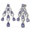 Image 2 : 20.48 ctw Tanzanite & Diamond Earrings 18K White Gold
