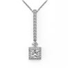 Image 2 : 1.6 ctw Princess Cut Diamond Designer Necklace 18K White Gold