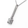 Image 3 : 1.6 ctw Princess Cut Diamond Designer Necklace 18K White Gold