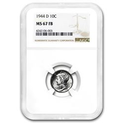 1944-D Mercury Dime MS-67 NGC (FB)