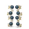 Image 2 : 4.12 ctw Diamond & Pearl Earrings 18K Yellow Gold
