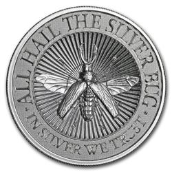 2 oz UHR Silver Round - The Silver Bug: Giant Longhorn Beetle