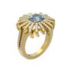 Image 1 : 3.05 ctw Aquamarine & Diamond Ring 18K Yellow Gold