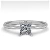 Image 1 : 0.55 ctw Princess Cut VS/SI Diamond Engagment Ring 18k White Gold