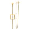 Image 1 : 14k Yellow Gold Square Post Dangle Earrings