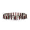 Image 1 : 21.51 ctw Garnet & Diamond Bracelet 14K White Gold