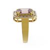Image 2 : 5.57 ctw Morganite & Diamond Ring 18K Yellow Gold