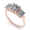 Image 2 : 2.0 ctw Past Present Future VS/SI Princess Diamond Ring 18k Rose Gold