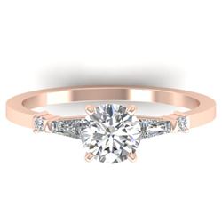 1.04 ctw Certified VS/SI Diamond Solitaire Ring 14k Rose Gold