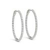 Image 2 : 1 ctw Diamond VS/SI Certified 22 MM Hoop Earrings 14k White Gold