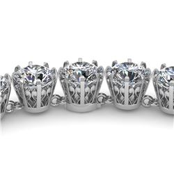 30 ctw SI Certified Diamond Necklace Vintage 14k White Gold