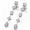 Image 1 : 2.9 ctw Mix cut Diamonds Designer Earrings 18K White Gold