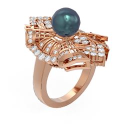 2 ctw Diamond & Pearl Ring 18K Rose Gold