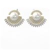 Image 2 : 5.76 ctw Marquise Diamond & Pearl Earrings 18K Yellow Gold