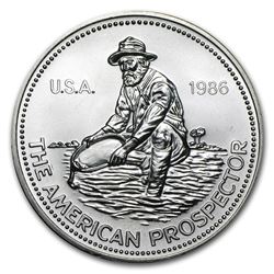 1986 1 oz Silver Round - Engelhard Prospector (Eagle Reverse)