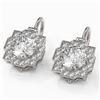 Image 1 : 2 ctw Diamond Designer Earrings 18K White Gold