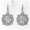 Image 2 : 2 ctw Diamond Designer Earrings 18K White Gold
