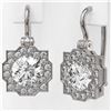 Image 3 : 2 ctw Diamond Designer Earrings 18K White Gold