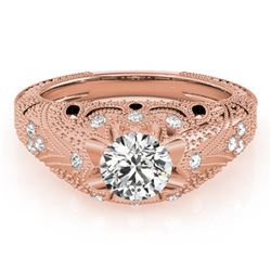 0.97 ctw Certified VS/SI Diamond Antique Ring 14k Rose Gold