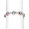 Image 1 : 21.25 ctw Aquamarine & Diamond Bracelet 18K Rose Gold