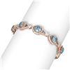 Image 2 : 21.25 ctw Aquamarine & Diamond Bracelet 18K Rose Gold